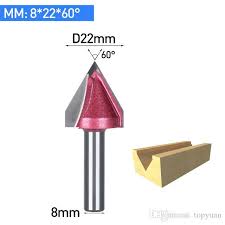 8mm Shank V Groove Bit CNC Solid Carbide End Mill 3D Router Bits Wood 60 90 120 150 Degree Tungsten Woodworking Milling Cutter 8MM V BIT